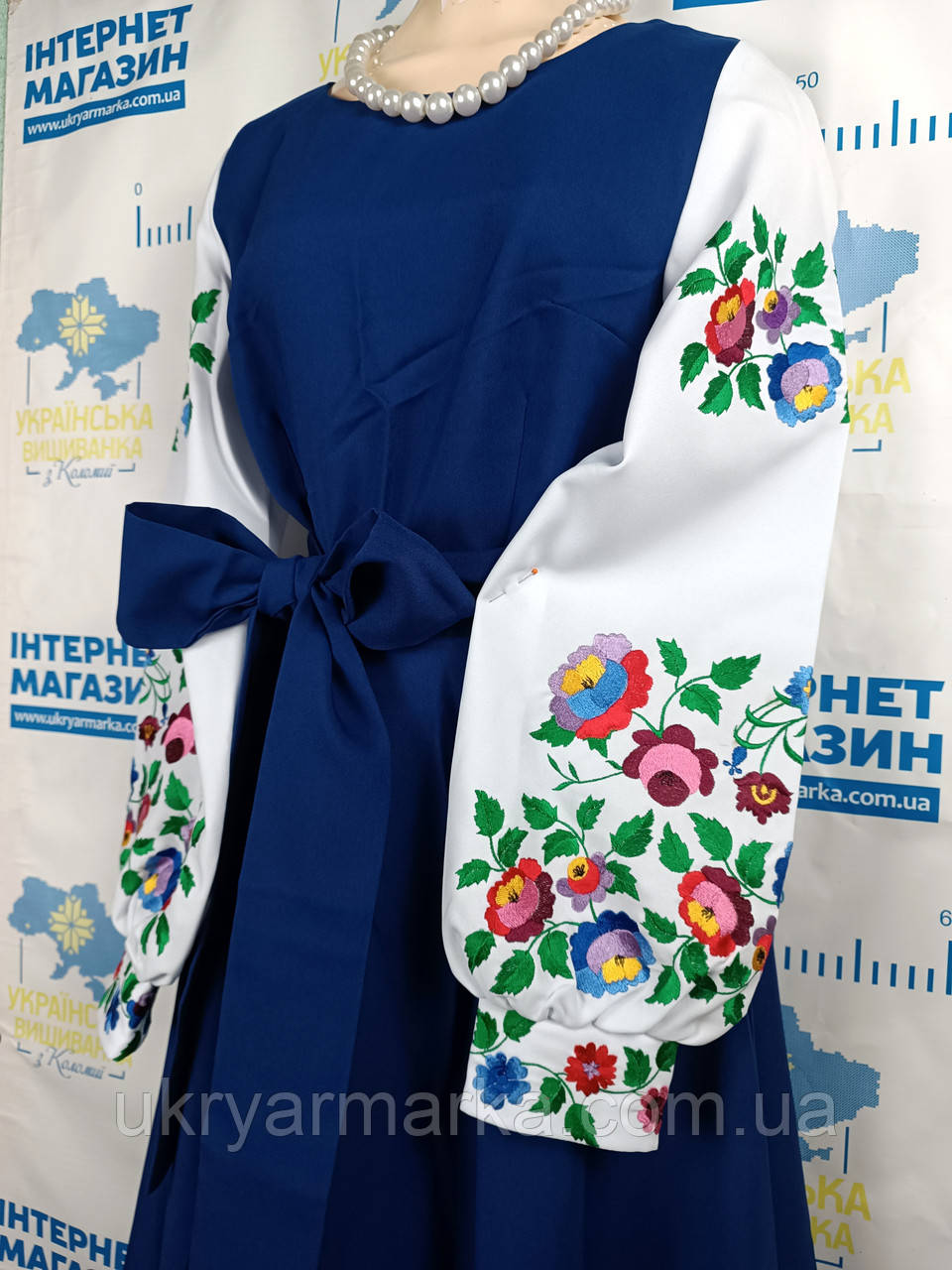 Плаття святкове вишите "Вирій" в кольорах