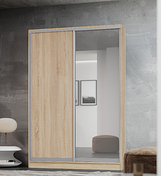 Шафа - купе УНИ 150х45х240 см ДСП+зеркала Mebel Star