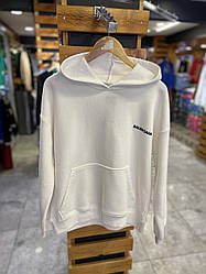 Жіночий батник з капюшоном білий Туреччина на флісі худі