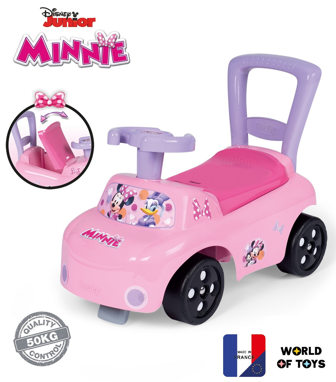 Машина для катання малюка Smoby Мінні Маус Рожева (720532)