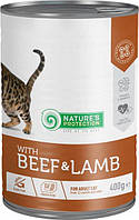 Влажный корм для взрослых кошек Nature's Protection with Beef & Lamb с говядиной и ягненком 400 г