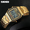 Наручний чоловічий годинник Skmei 1123 золотий, фото 4