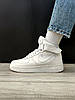 Чоловічі та жіночі зимові кросівки Nike Air Force Winter 1 White High Найк Аір Форс 1 білі шкіра з хутром, фото 10