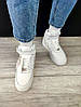 Чоловічі та жіночі зимові кросівки Nike Air Force Winter 1 White High Найк Аір Форс 1 білі шкіра з хутром, фото 9