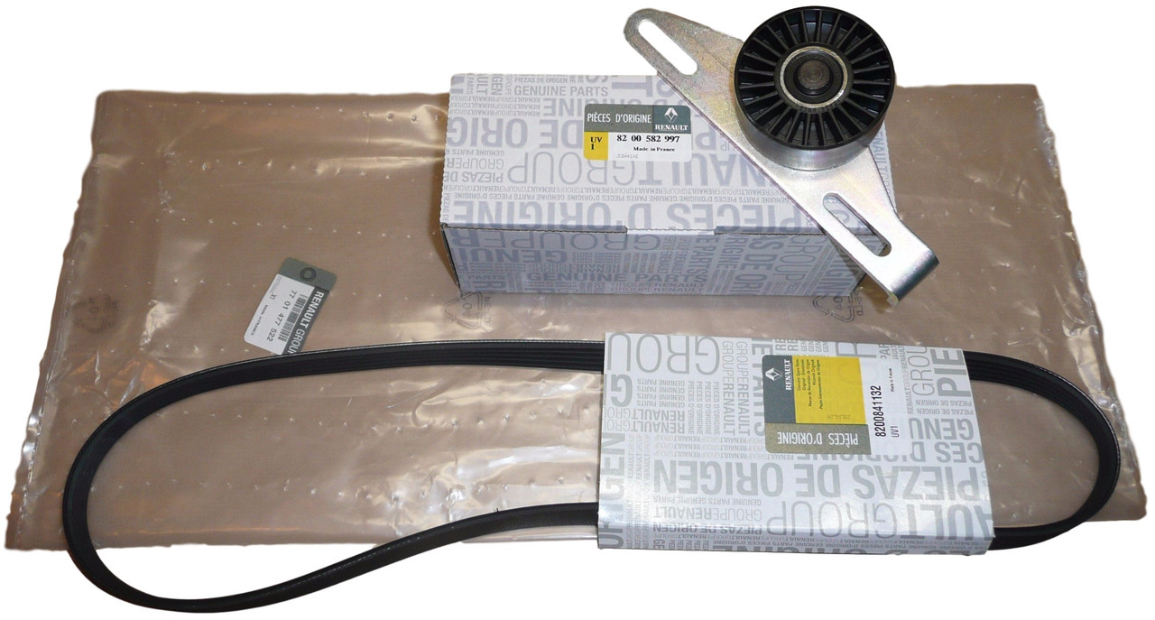 Комплект ремня генератора Renault: Clio, Kangoo, Laguna, Megane, Scenic, LOGAN, 7701477522
