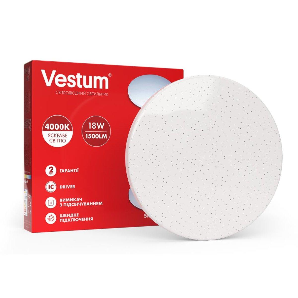 Світильник LED Vestum STARLIGHT 18W 256*55мм 4000K, 1500Lm без д/у