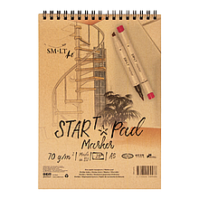 Альбом для маркерів на спіралі STAR T А5, 75г/м2, 20л, SMILTAINIS