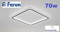 Світлодіодний світильник-люстра Feron AL6080 70 W квадрат, 4480 Lm 3000K-6000K 400*400*37mm SQUARE
