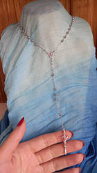 Срібна парка на шию 60 см