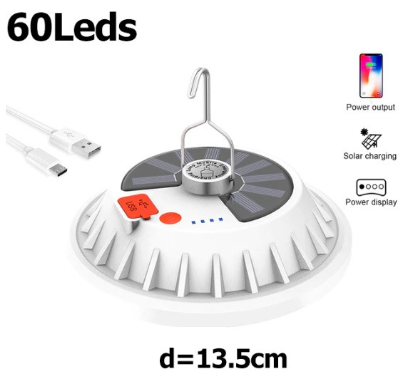 Автономна LED-лампа на акумуляторах із ДК для кемпінгу, туризму, відпочинку на природі пікніка, риболовлі, намети
