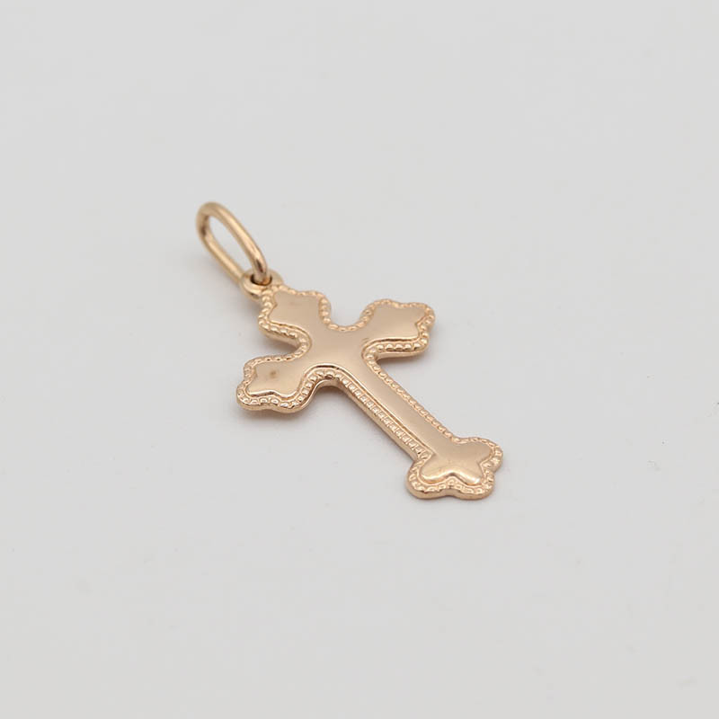 Невеликий хрест без каменів із візерунками від EliteGold 1907202112