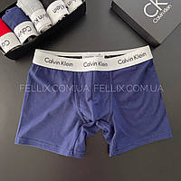 Мужские трусы келвин кляйн, трусы на подарок Calvin klein white из хлопка, синие Fellix