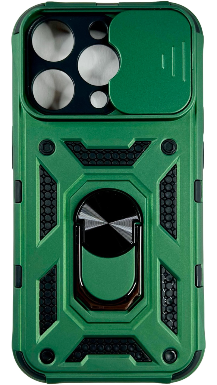 PC + TPU чохол Camshield armor для iPhone 14 Pro / зелений
