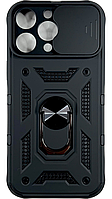 PC + TPU чехол Camshield armor для iPhone 14 Pro Max (на айфон 14 про макс) черный