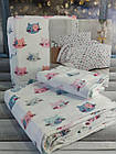 Зимовий комплект постільної білизни полуторний розмір з фланелі ТМ Cotton Collection Savvy Cats