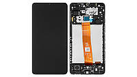 Дисплей для Samsung A12 (A125) із сенсором чорний + рамка Сервісний Оригінал 100%