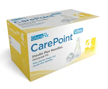 Голки BD Carepoint 32 G 4 mm (0,25х4 мм) для інсулінових шприц-ручок . 100 шт 06.2026 рік