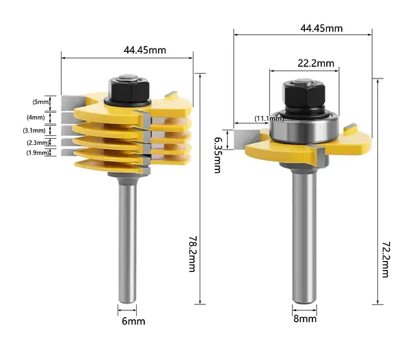 Купить Комплект фрез СВ-21 по дереву для выборки четверти пара 2 штуки ...