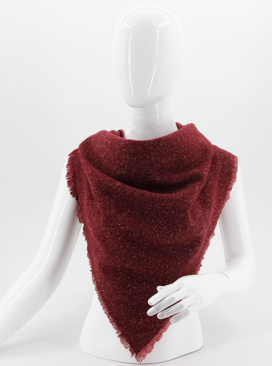 Шаль -Хустка Зимова M&JJ Бордо 140х140х220 см (8483), фото 1