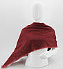 Шаль -Хустка Зимова M&JJ Бордо 140х140х220 см (8483), фото 3