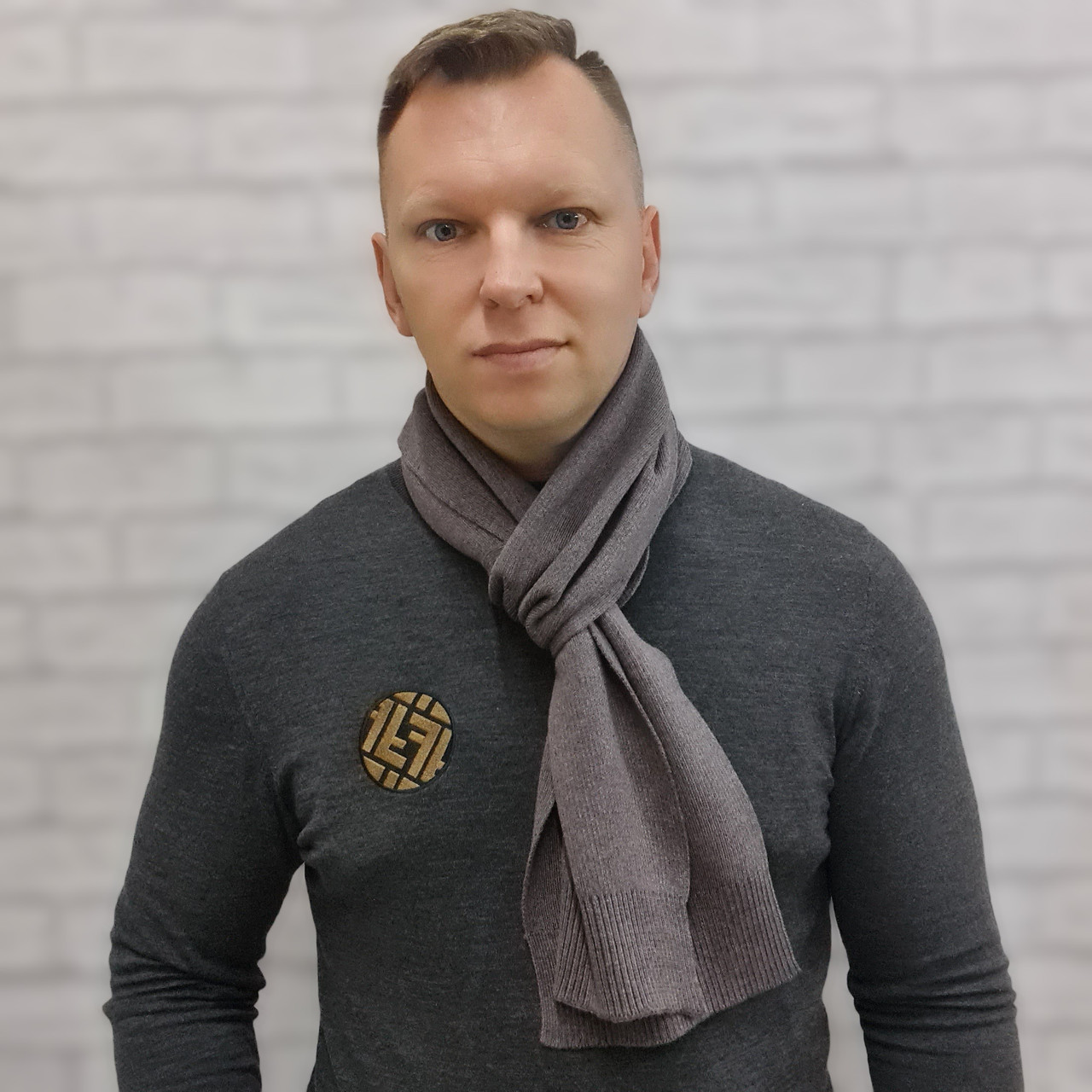 Шарф чоловічий M&JJ CLASSIK Какао 190х20 см (5550), фото 1