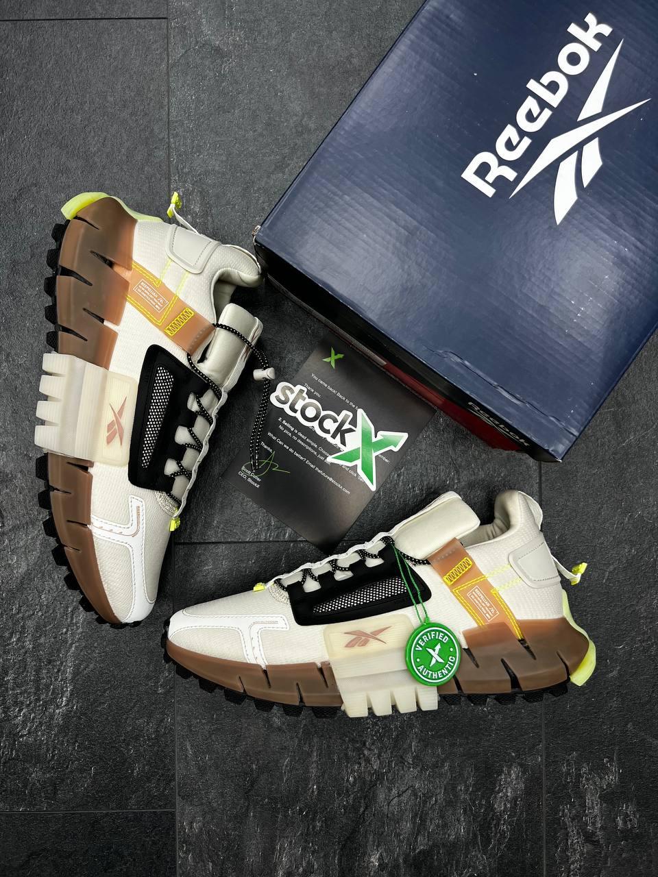 Мужские кроссовки Reebok Zig Kinetica Edge Beige Brown бежевые термо кроссовки водоотталкивающий текстиль люкс - фото 2 - id-p1699460074