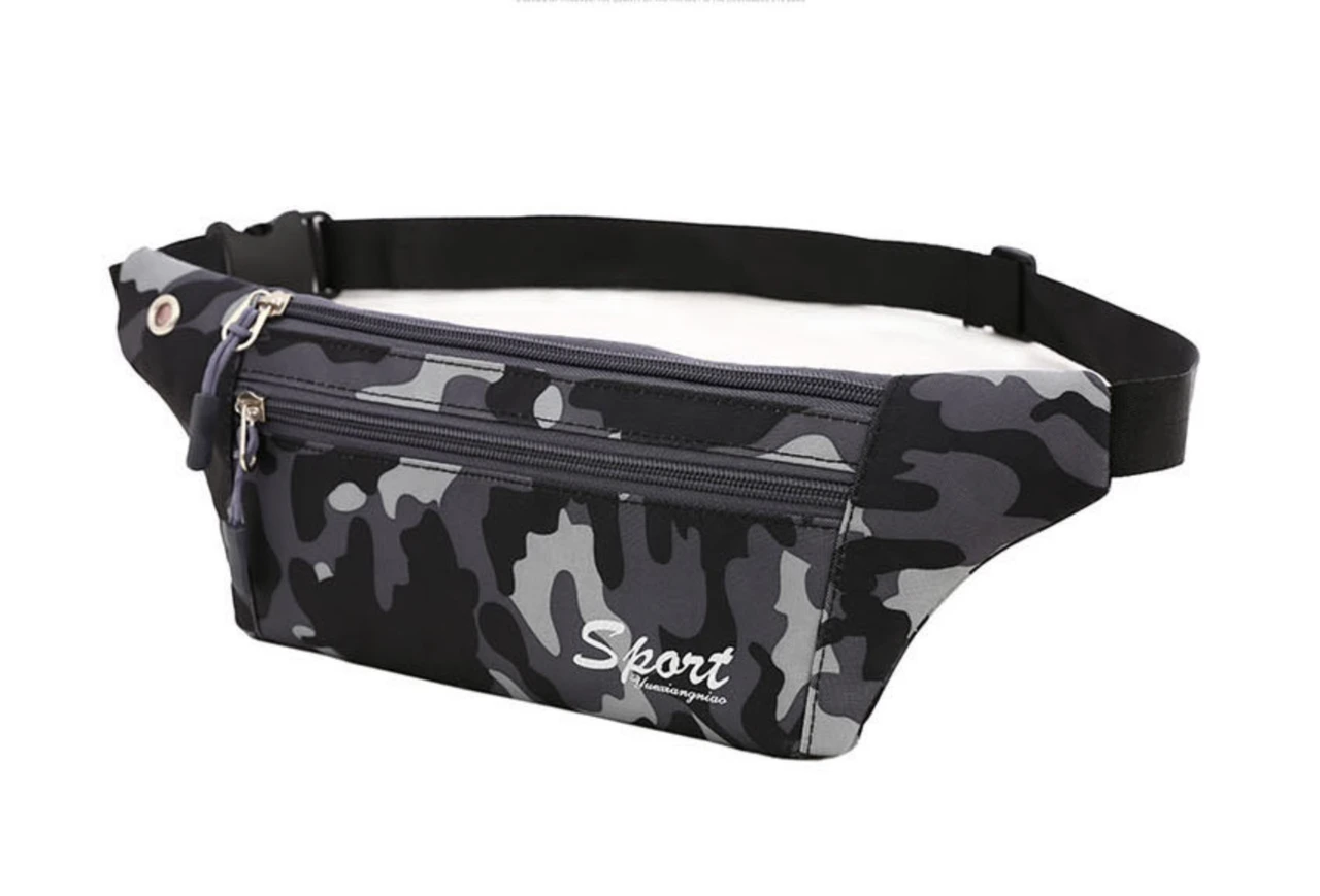 Сумка поясна (бананка) M&JJ КИШЕНЯ КАМУФЛЯЖ Сірий 21х11х2 см (2379), фото 1