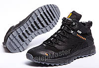 Кроссовки кожаные зимние, ботинки спортивные Salomon Dragon Skin Winter Black