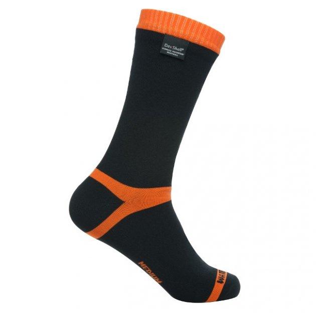 Шкарпетки Dexshell Hytherm Pro Socks трикотажні водонепроникні чорний/жовтогарячий size L/43-46