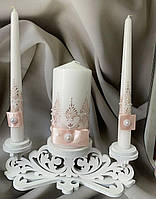 Свадебные свечи Очаг семейный "Лепесток" оттенки - в ассорт.