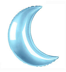 Повітряні кулі "Місяць", розмір 86*60 см, колір - блакитний
