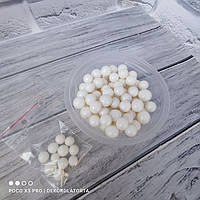 Посипка цукрові кульки білі 10 мм 10 грамів