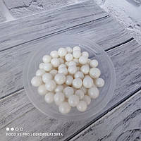 Посипка цукрові кульки білі 10 мм 50 грамів