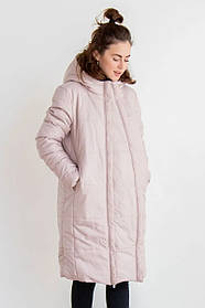 Зимова курточка для вагітних пудрова дуже легка тепла подовжена до -35 °C м'яка, 5343274-М