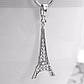 Підвіс срібний Ейфелева Вежа з розсипом білих фіанітів, фото 2