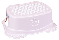Дитяча підставка для ніг у ванну Tega Baby "Каченя" протиковзка Світло-рожева 40х30х14 см