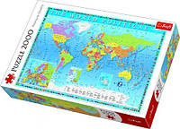 Пазлы Trefl "Политическая карта мира" 2000 элементов 96х68 см 27099