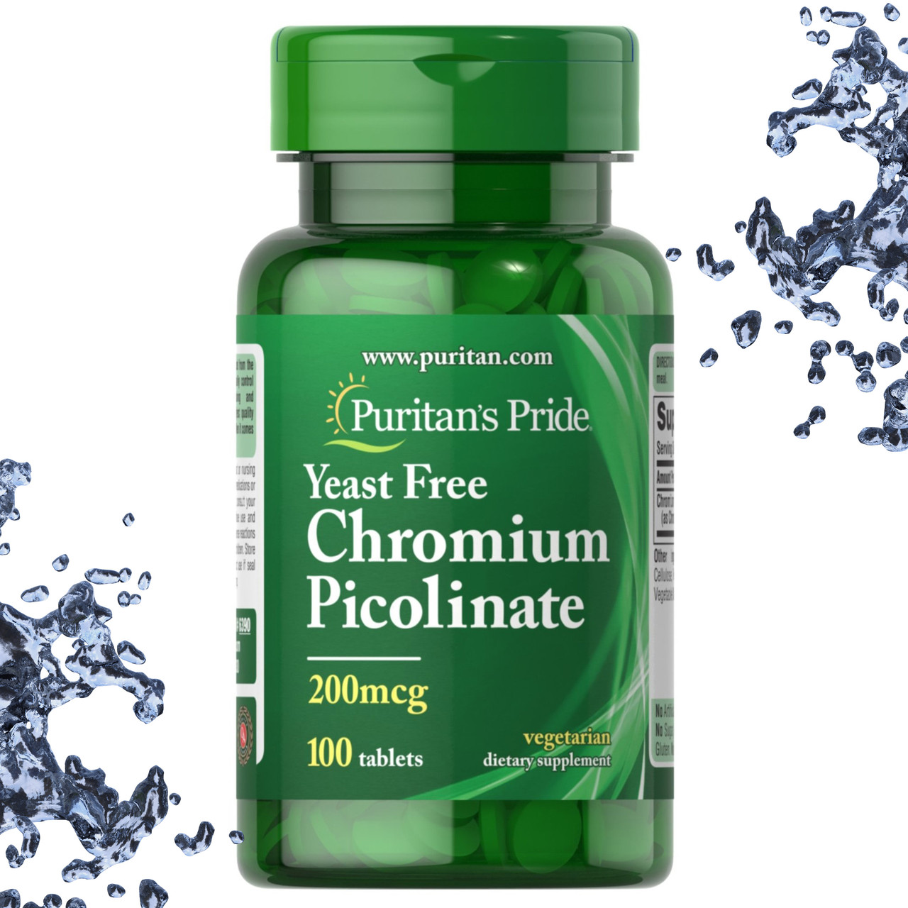 Хром піколінат Puritan's Pride Chromium Picolinate 200 мкг 100 таблеток, фото 1