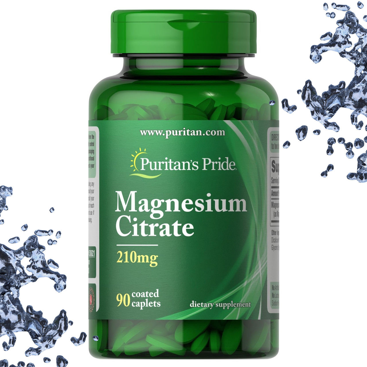 Магній Цитрат Puritan's Pride Magnesium Citrate 210 мг 90 таблеток (каплетс)