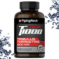 Бустер Тістостерону Piping Rock Mega T1000 Tribulus Terrestris 1000 мг на порцію 200 капсул