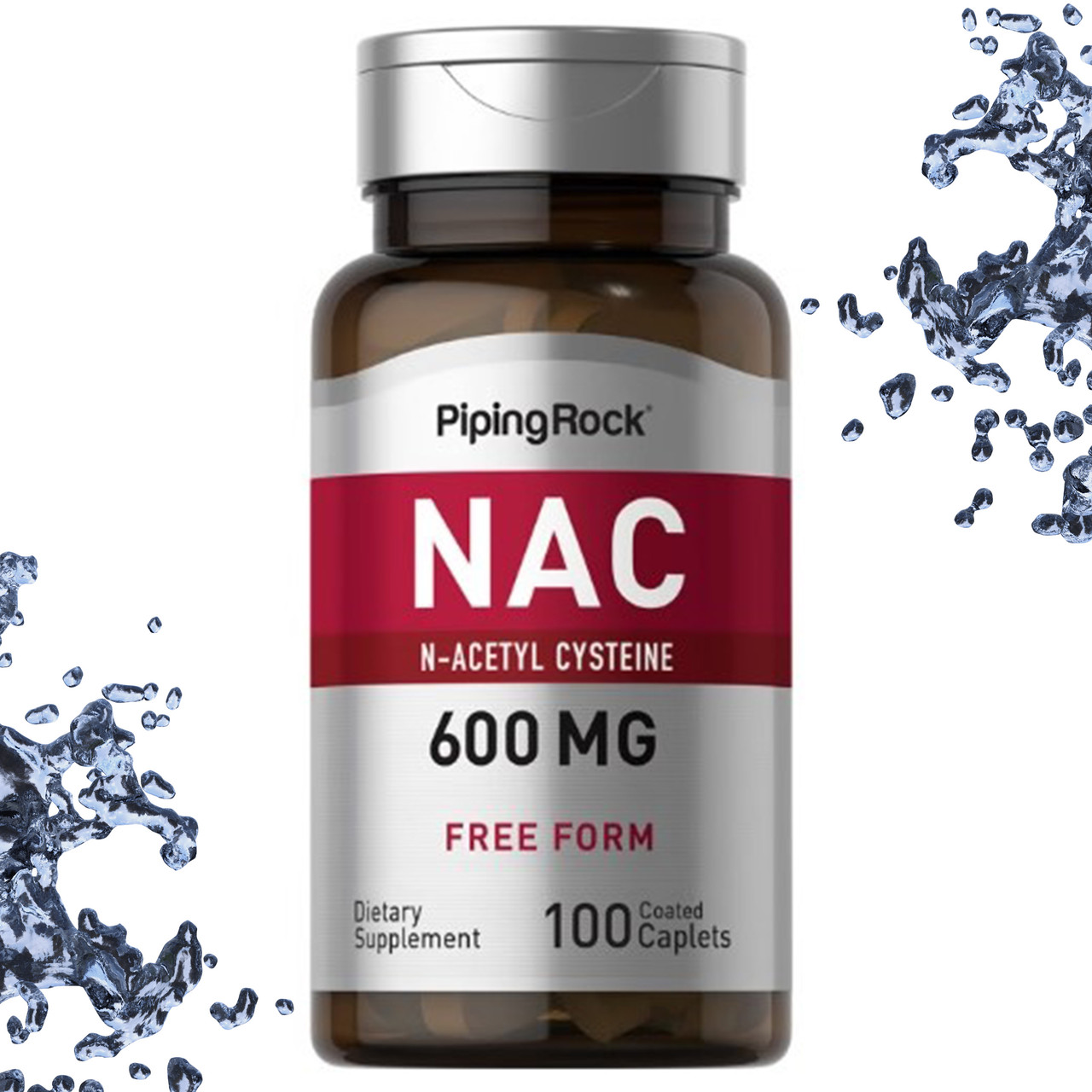 Отхаркивающее Piping Rock NAC N-Acetyl Cysteine 600 мг 100 таблеток (каплетс) - фото 1 - id-p1699912144