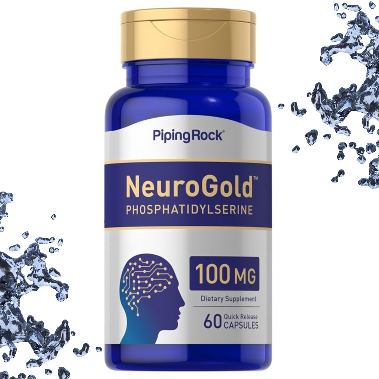 Добавка для мозку Piping Rock NeuroGold Phosphatidylserine 100 мг 60 капсул
