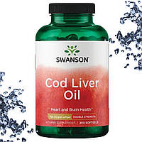 Масло печени трески Swanson Cod Liver Oil 700 мг 250 гелевых капсул