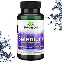 Селен Swanson Selenium L-Selenomethionine 100 мкг Cardiovascular and Prostate Health 200 капсул