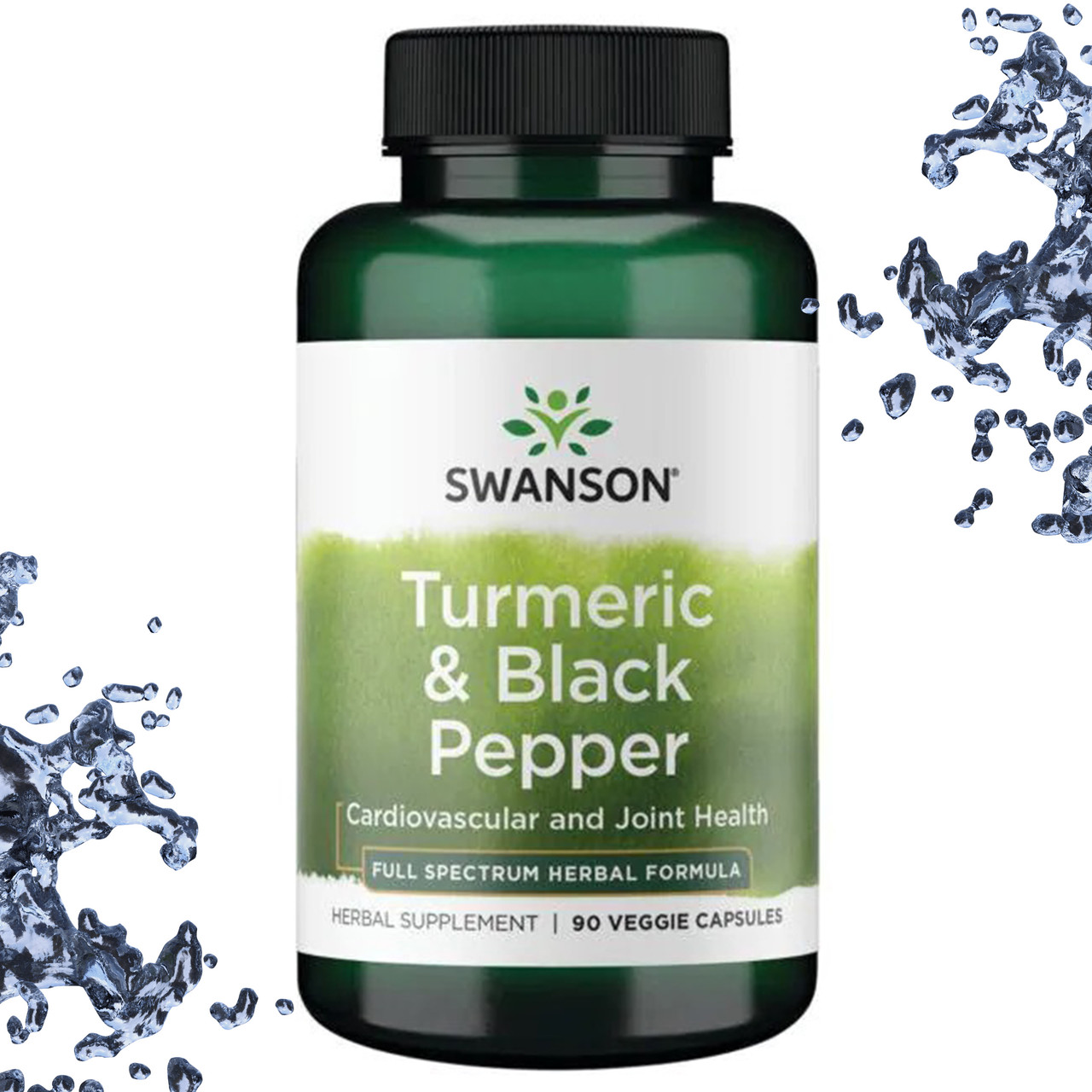 Куркума та Чорний перець Swanson Turmeric & Black Pepper 90 вегетаріанських капсул