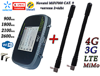 4G+3G WiFi роутер Novatel MiFi 7000 LTE Cat 9 до 450 мб/с (4400mAh)(KS,VD,Life) + 2 антенны 4G(LTE) Укр. меню