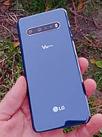 Задняя крышка LG V60 оригинал синяя с линзой камеры