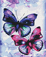Картина по номерам Блестящие бабочки Картины в цифрах животные Раскраска 40х50 Brushme BS51407