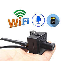 Мини wifi камера видеонаблюдения беспроводная с датчиком движения и микрофоном Jienuo 407SW 2П HD 1080P металл