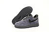 Чоловічі зимові кросівки Nike Air Force 1 Winter Grey (Темно-Сірі) Взуття Найк Аир Форс В'єтнам натуральний замш з хутром утеплені, фото 3
